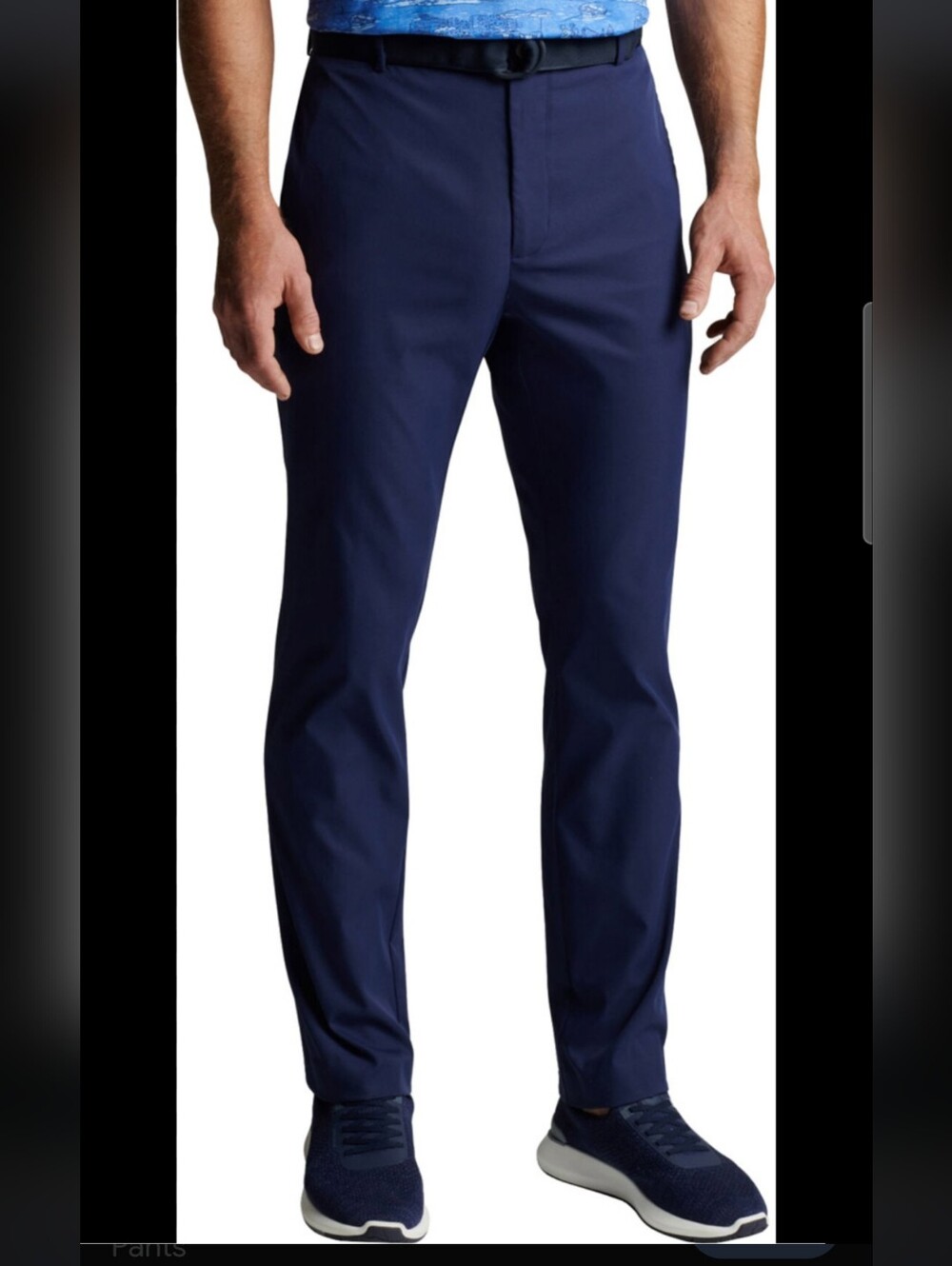 Peter Millar Preppy Raleigh Performance Golf Stretch Chino Pants Navy Sz 42x32